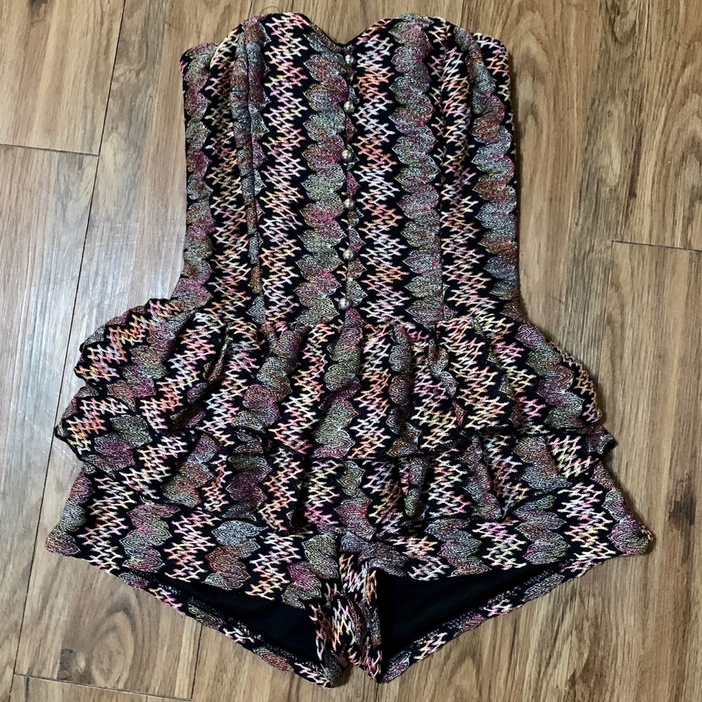 ‼️SOLD‼️Boutique Multicolor Ruffle Romper
